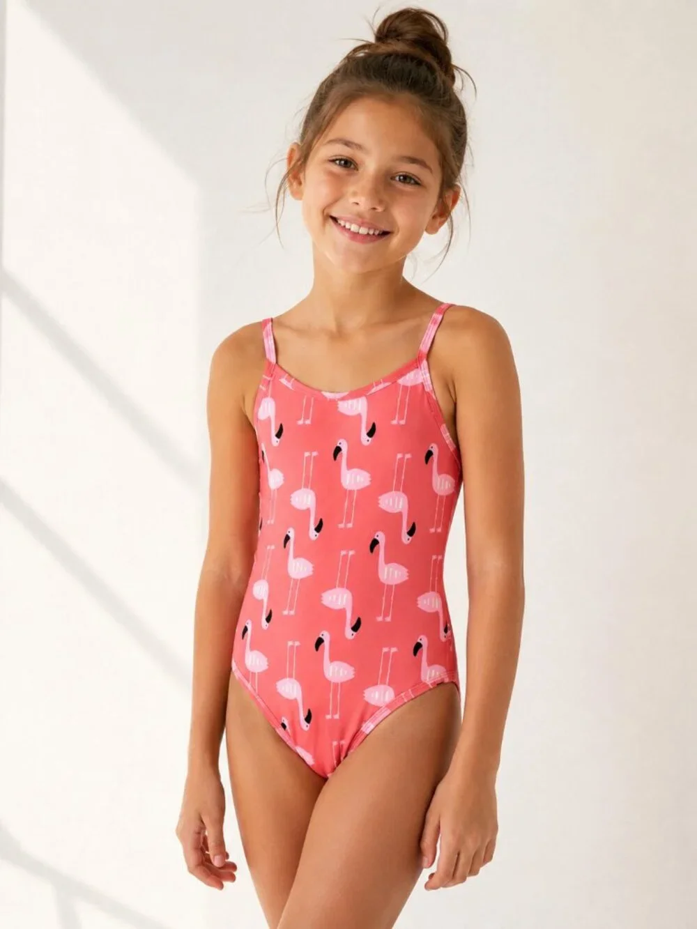 Hanna Andersson Pink Flamingo One Piece Swimsuit Size 10